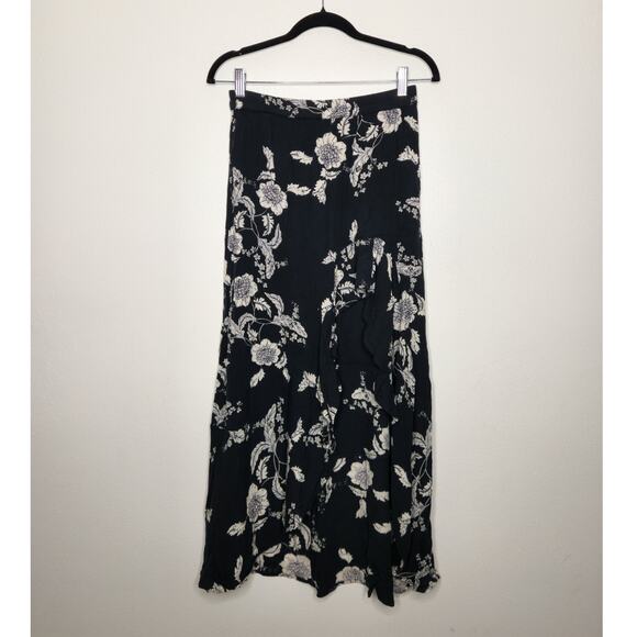 y2k Billabong Floral Flower Black Skirt Surf Surfer Beach Boho Hawaiian Hawaii - Picture 2 of 7